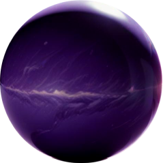 Planeta cósmico morado representando creatividad digital