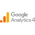 Logotipo de Google Analytics 4, herramienta de análisis de tráfico web