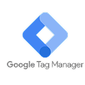 Logotipo azul de Google Tag Manager, herramienta de gestión de etiquetas web