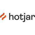 Logotipo rojo de Hotjar, herramienta de análisis de comportamiento de usuarios
