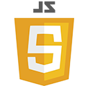 Logotipo amarillo de JavaScript, lenguaje de programación para desarrollo web