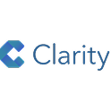 Logotipo azul de Microsoft Clarity, herramienta de análisis de comportamiento web