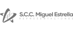 Logotipo gris de S.C.C. Miguel Estrella Representaciones