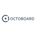 Logotipo gris de Octoboard, plataforma de análisis y reportes de datos