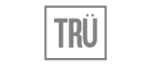Logotipo gris de TRÜ, marca de productos de consumo con presencia en Ecuador