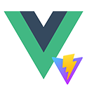 Logotipo de Vue.js con Vite, framework progresivo de JavaScript para interfaces web rápidas