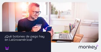 Mujer usando una tablet con íconos digitales flotando