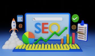 Ilustración 3D con gráficos de SEO, crecimiento y métricas digitales