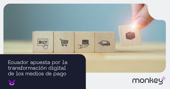 Bloques de madera con iconos de compra, carrito, tarjeta, envío y paquete