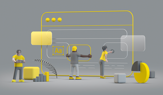 Persona usando tarjeta de crédito frente a laptop con página de compras en línea