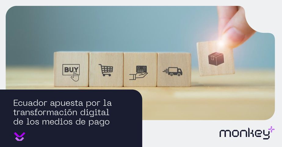 Bloques de madera con iconos de compra, carrito, tarjeta, envío y paquete
